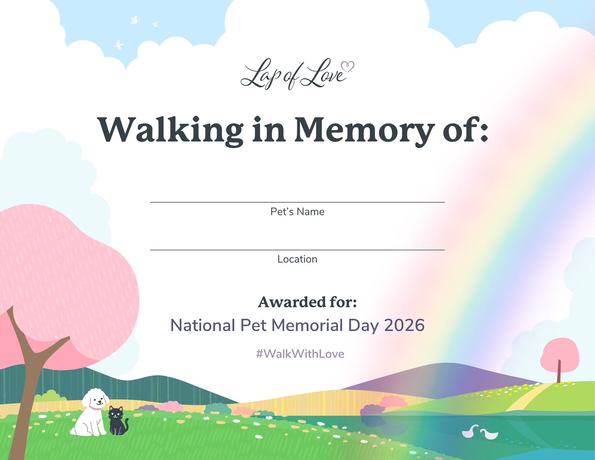Walk with Love Certificate 2026